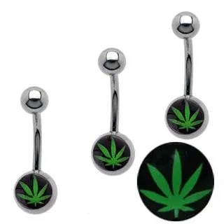 Green Pot Logo Belly Ring