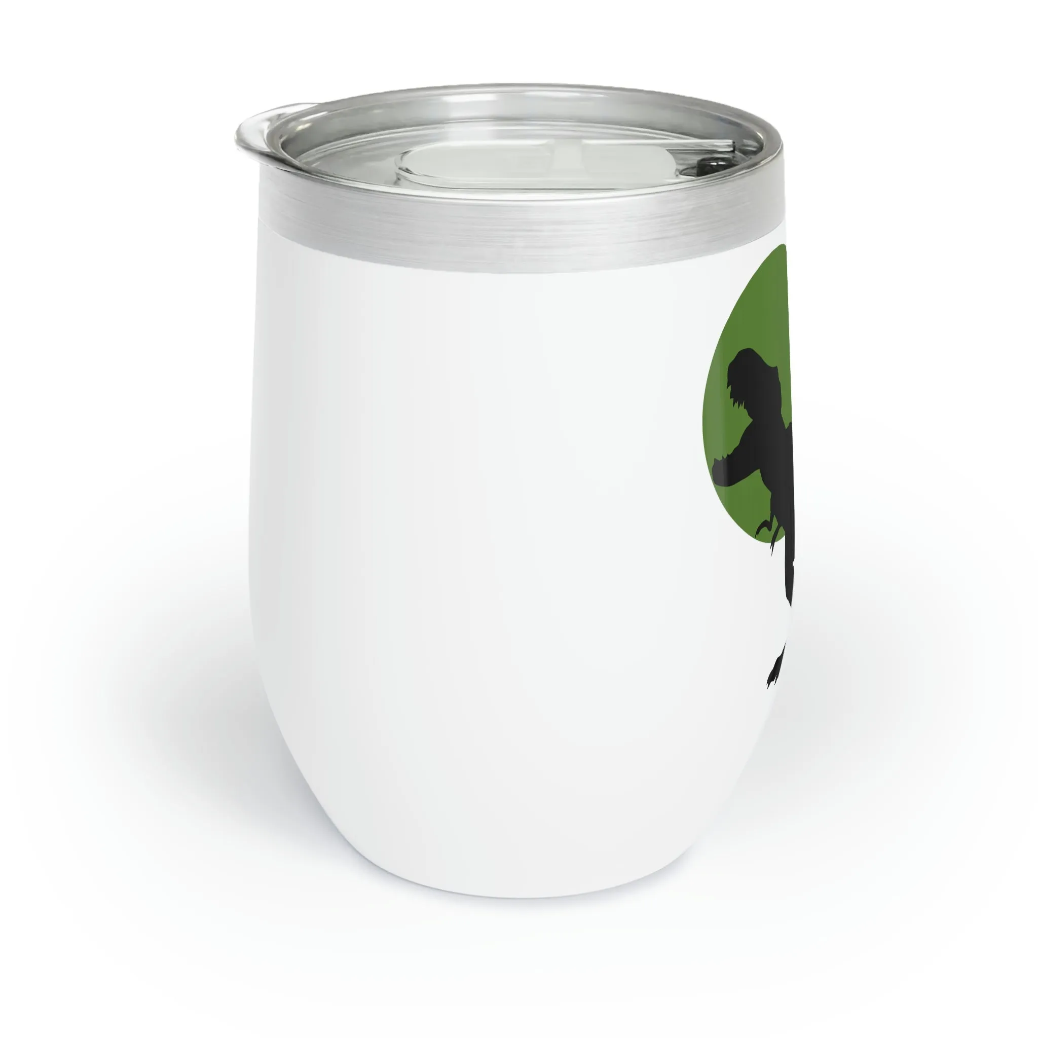 Green Tyrannosaurus Rex Chill Wine Tumbler