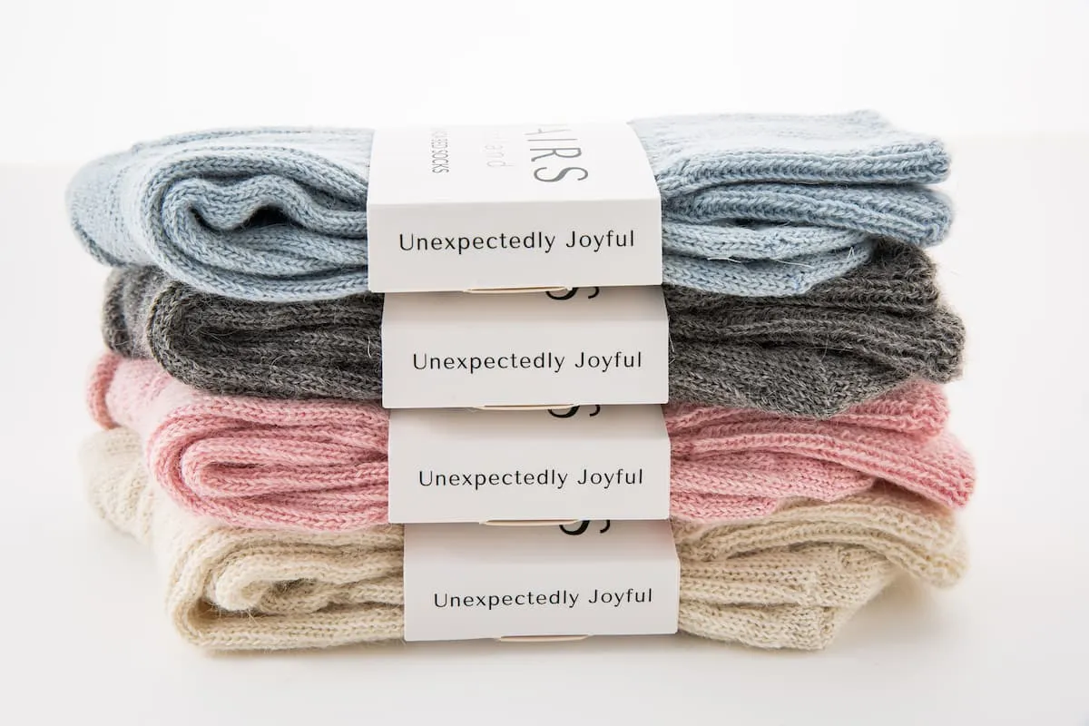 Grey Alpaca Bed Socks  - Made in Britain