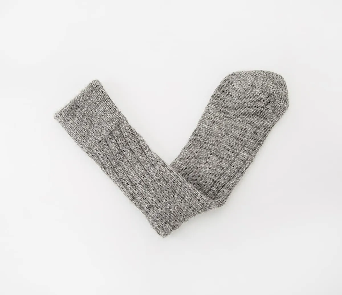 Grey Alpaca Bed Socks  - Made in Britain