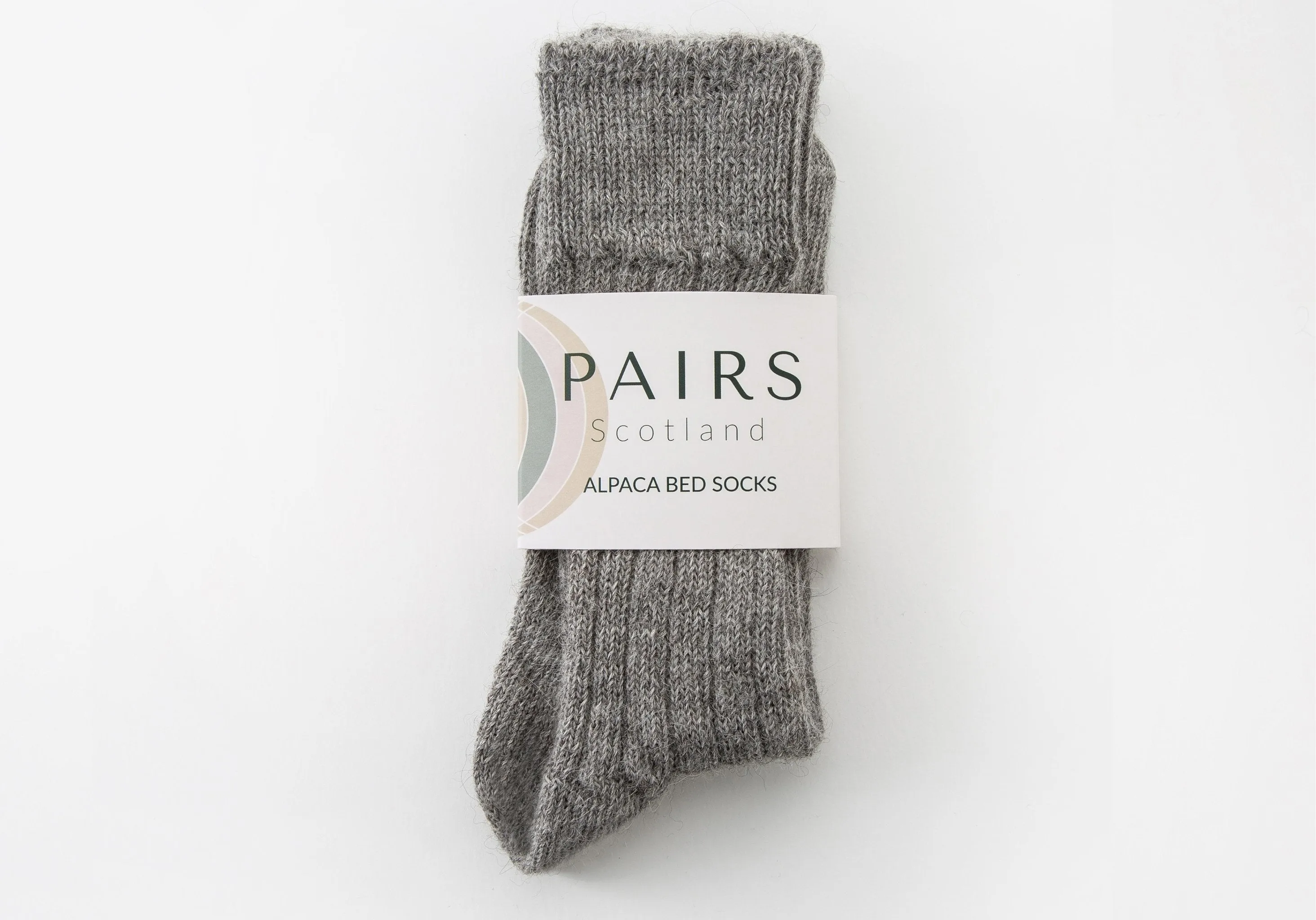 Grey Alpaca Bed Socks  - Made in Britain