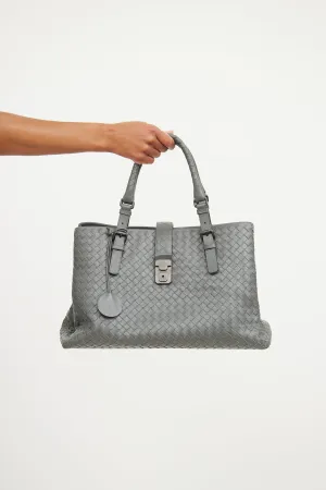 Grey Intrecciato Roma Tote
