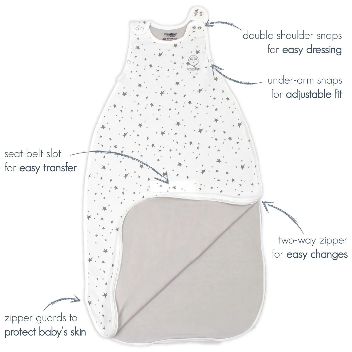 >Woolino Merino Wool 4 Season Sleep Bag ULTIMATE - Sun