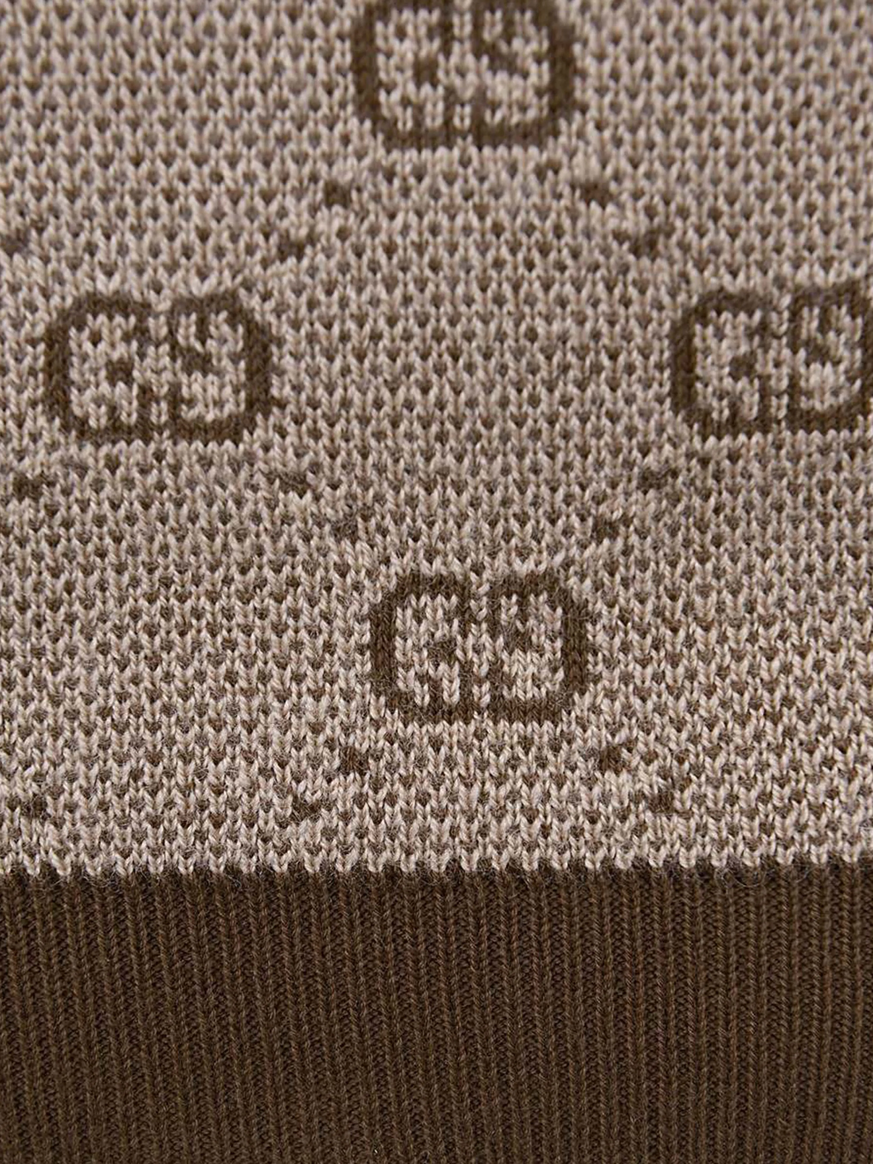 Gucci Boys Cardigan - Beige Wool GG Cardigan