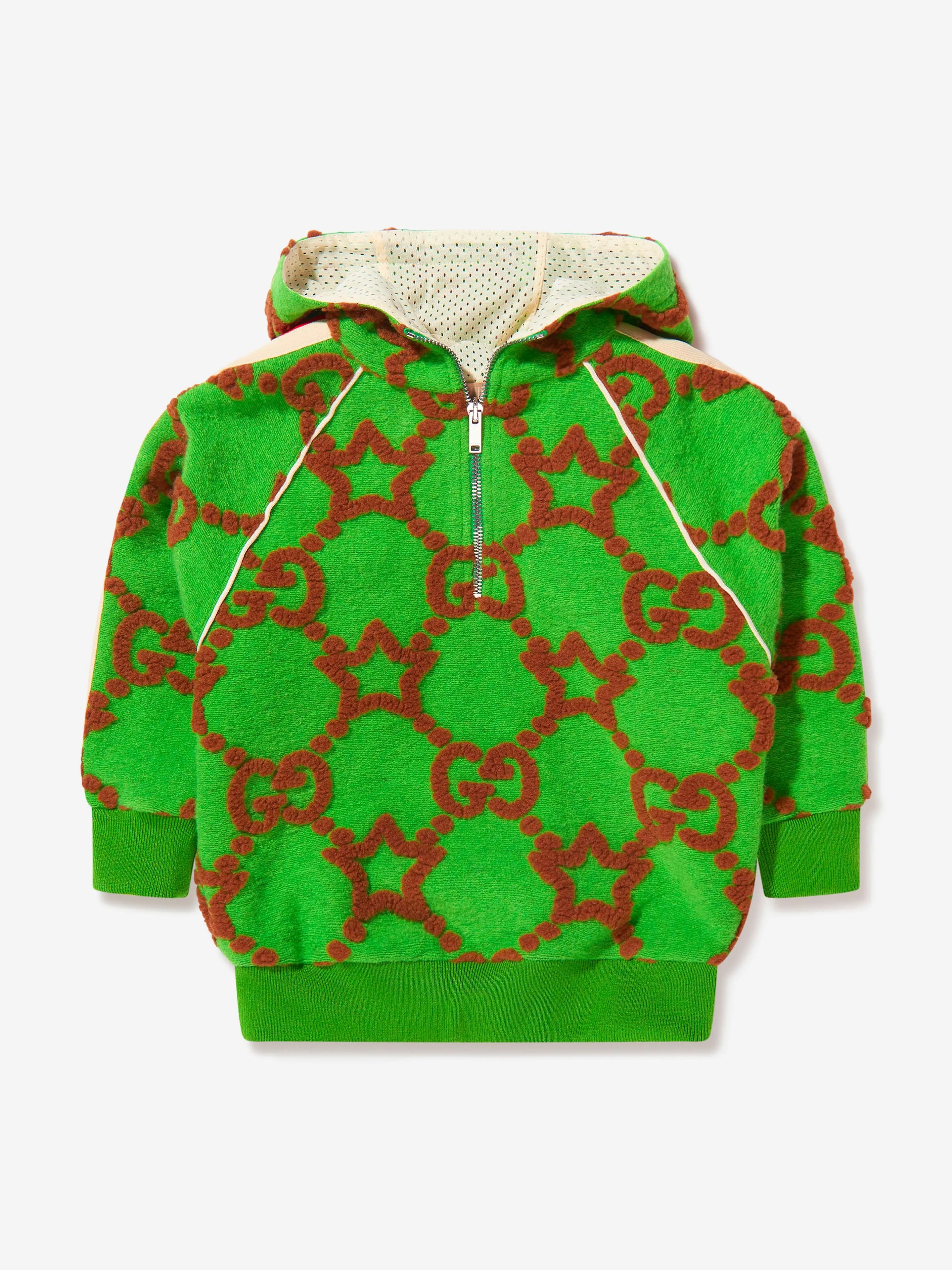 Gucci Boys Wool GG And Star Jacquard Hoodie