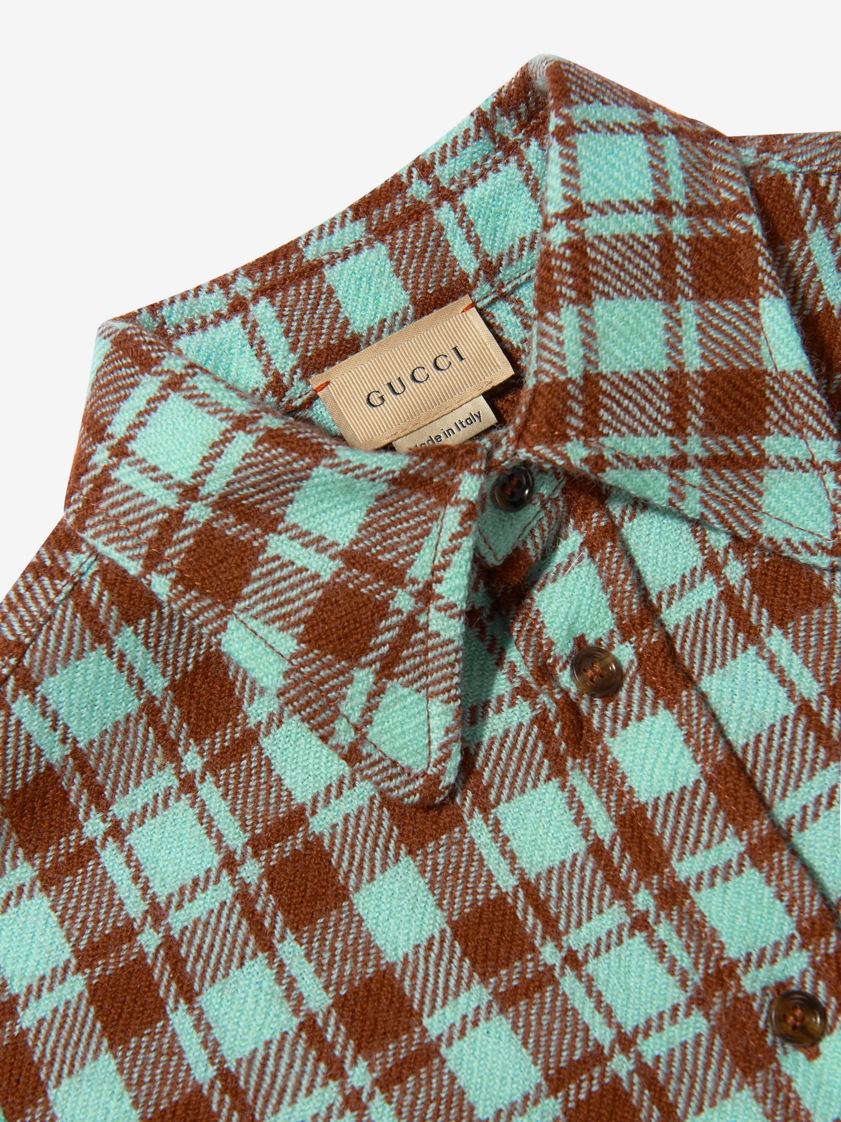 Gucci Boys Wool Tartan Shirt