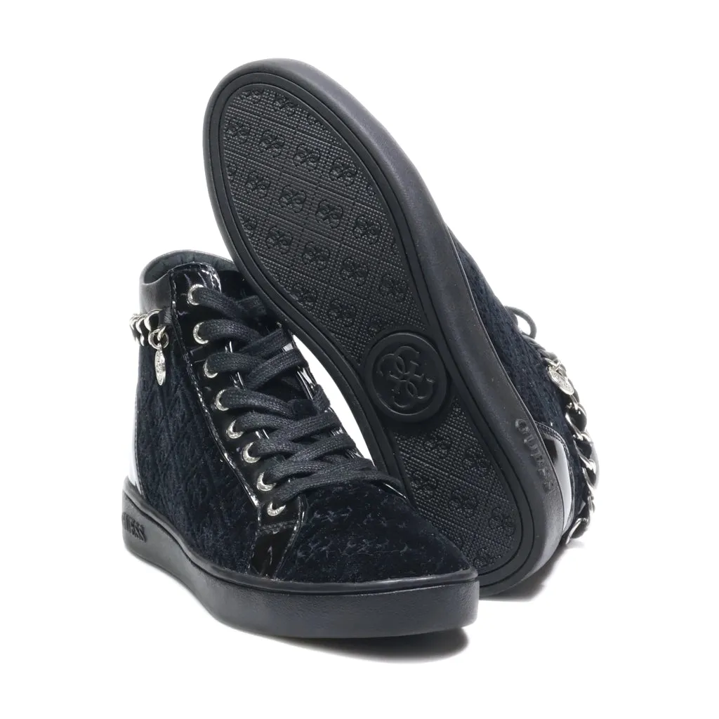 Guess Ankle Boots Leather Black Colour For Women