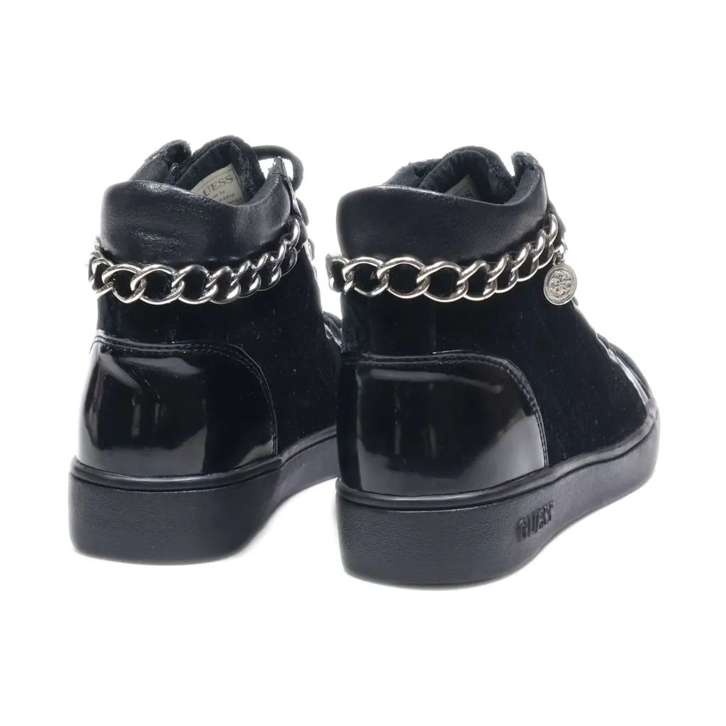 Guess Ankle Boots Leather Black Colour For Women