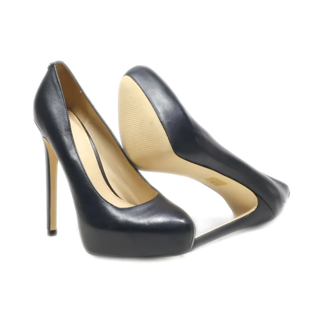 Guess High-Heel Shoes Leather Black Colour For Women
