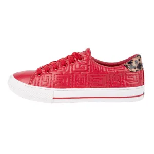Guess Lodenn Low-Top Sneakers Leather Red Colour For Women