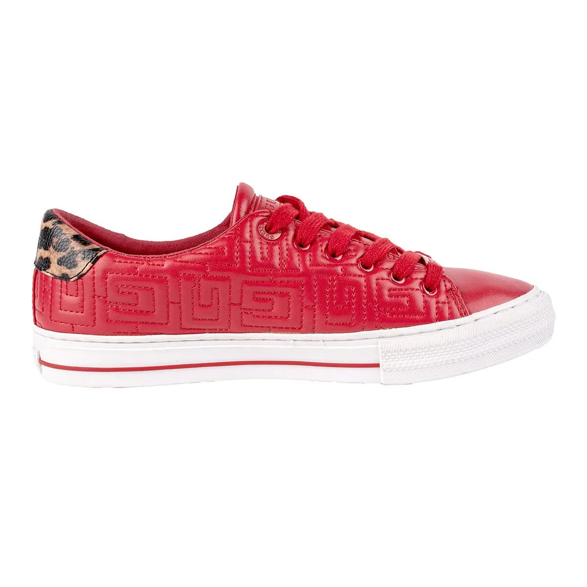 Guess Lodenn Low-Top Sneakers Leather Red Colour For Women
