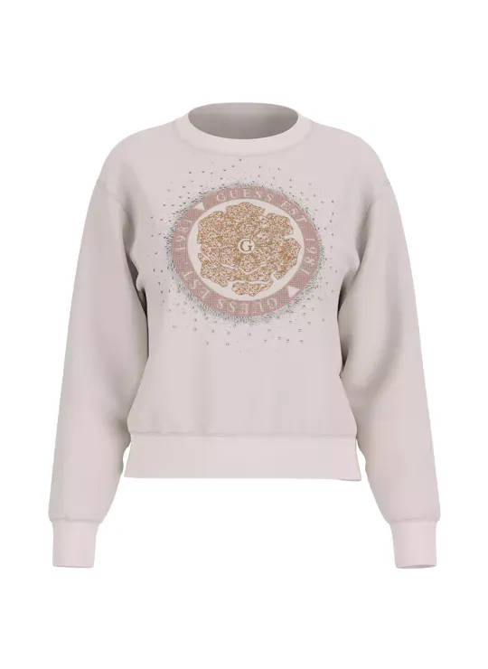 GUESS Peony Logo Fleece in White