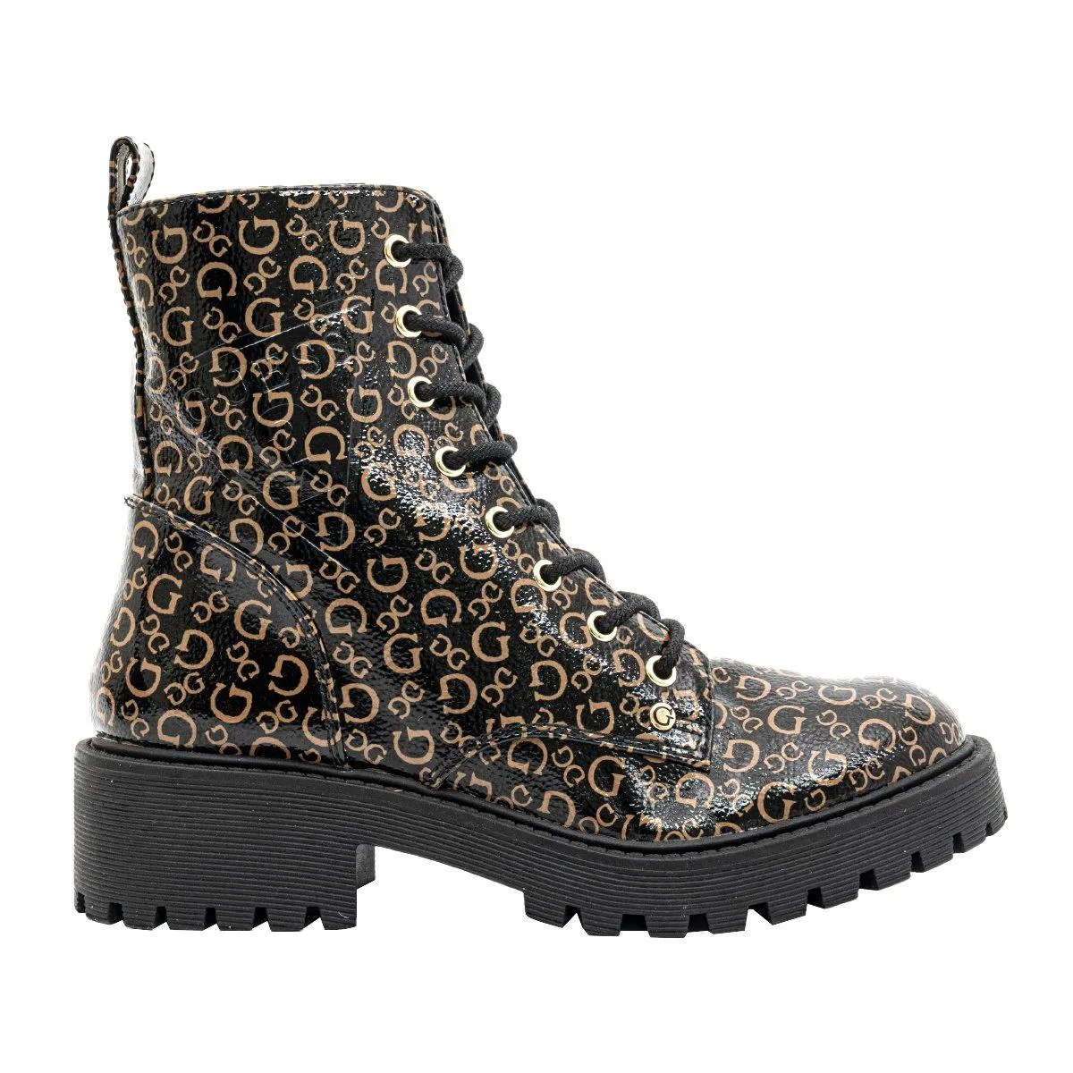 Guess Platform Ankle Boots Leather Black Colour For Women