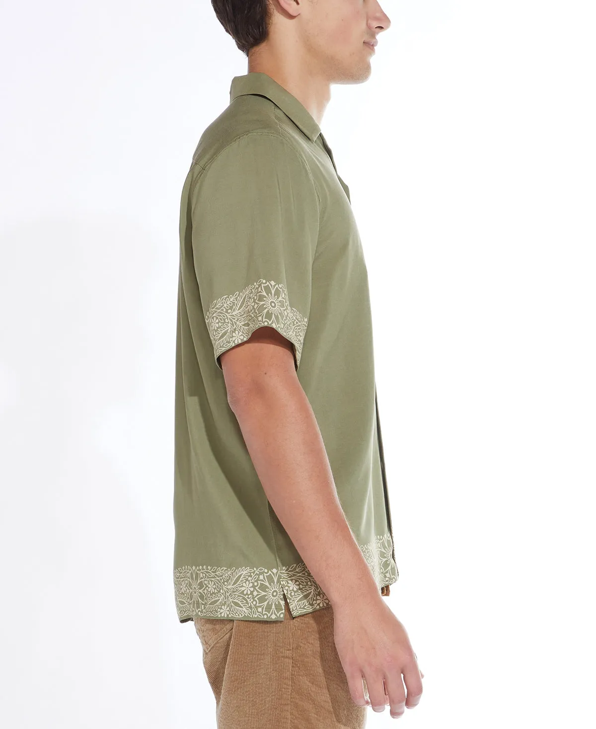 Gustavo Relaxed Fit Resort Shirt (Light Olive)