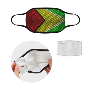 GUYANA FLAG Mouth Mask in One Piece (2 Filters Included)