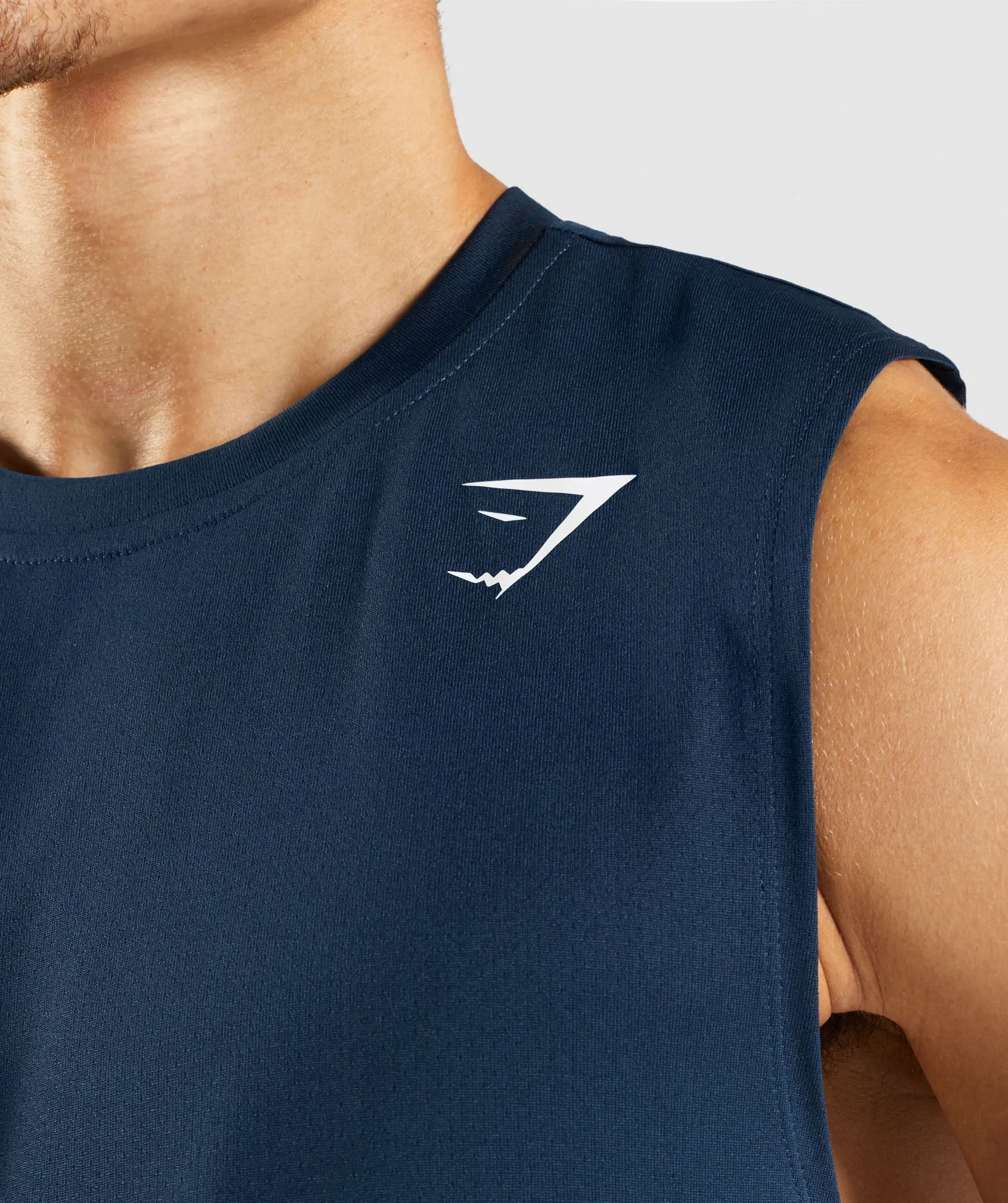 Gymshark Arrival Sleeveless Tee - Navy