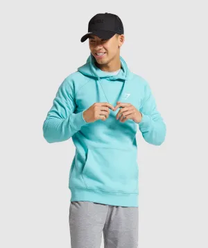 Gymshark Crest Hoodie - Light Blue