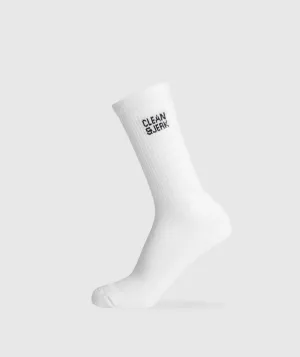 Gymshark Graphic Weightlifting Crew Single - White