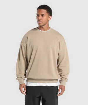 Gymshark Rest Day Essentials Crew - Sand Brown