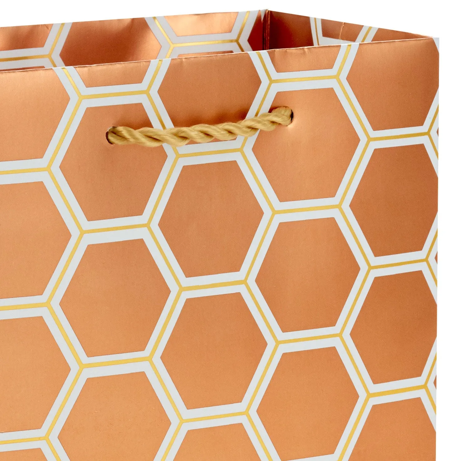 Hallmark 6.5'' Copper Hexagons Small Gift Bag