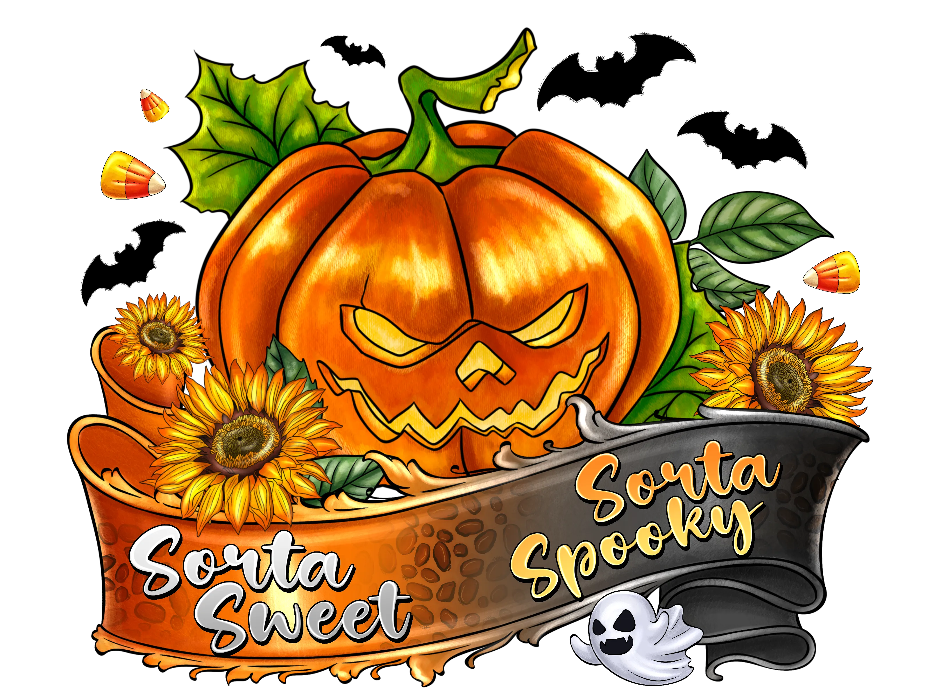 Halloween heat transfer, press and peel, no shirt