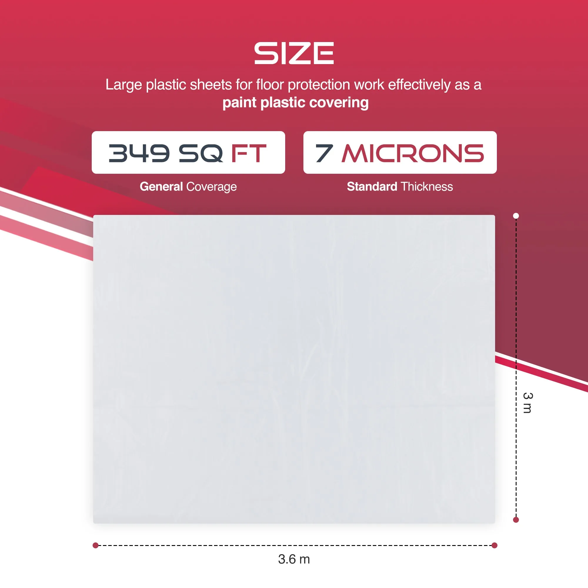 Haltons - White LDPE Dust Sheets - Paint Protection & Dust Cover for Renovation - Multi-Pack Plastic Cloth for Furniture, Floor & Debris Protection - Recyclable & Durable