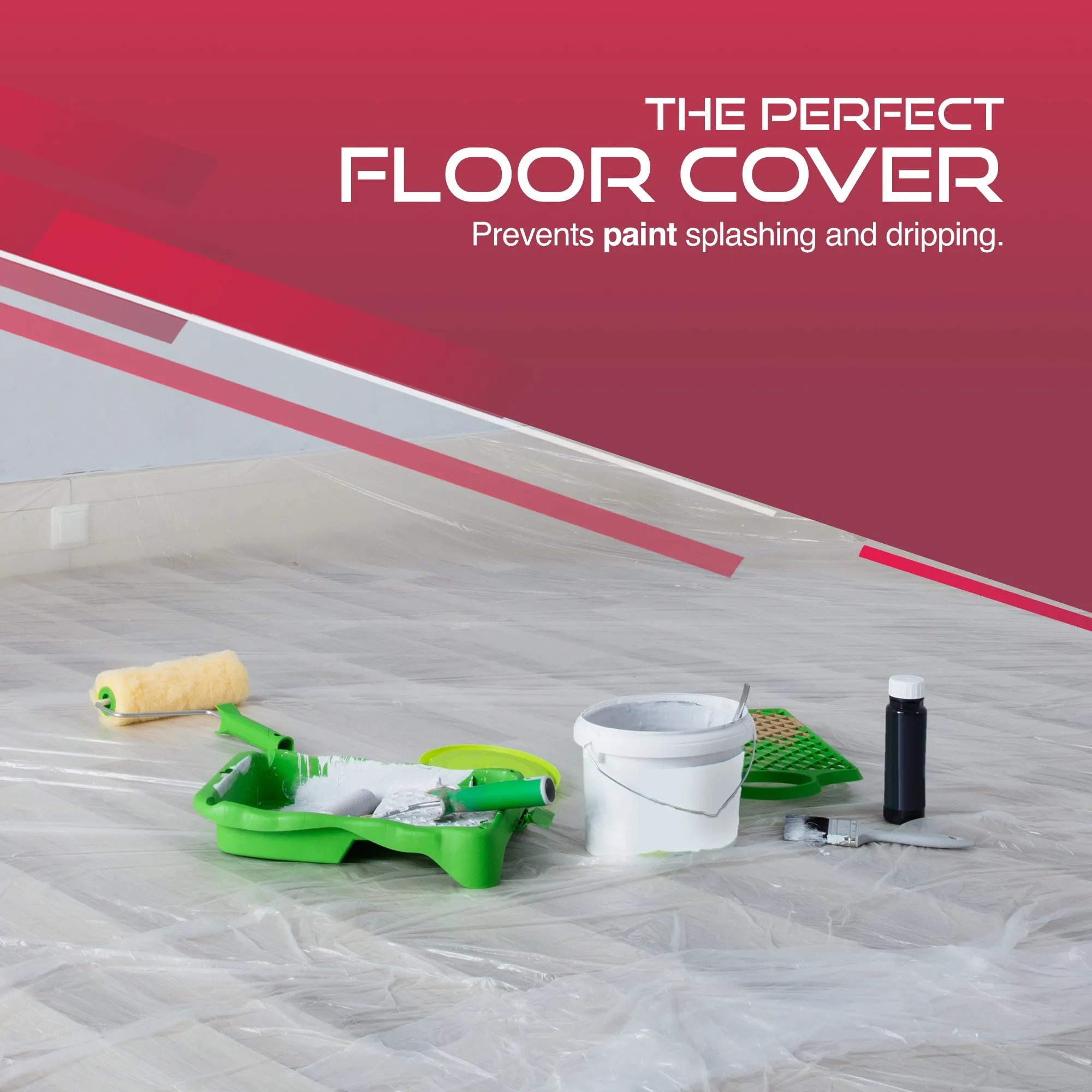 Haltons - White LDPE Dust Sheets - Paint Protection & Dust Cover for Renovation - Multi-Pack Plastic Cloth for Furniture, Floor & Debris Protection - Recyclable & Durable
