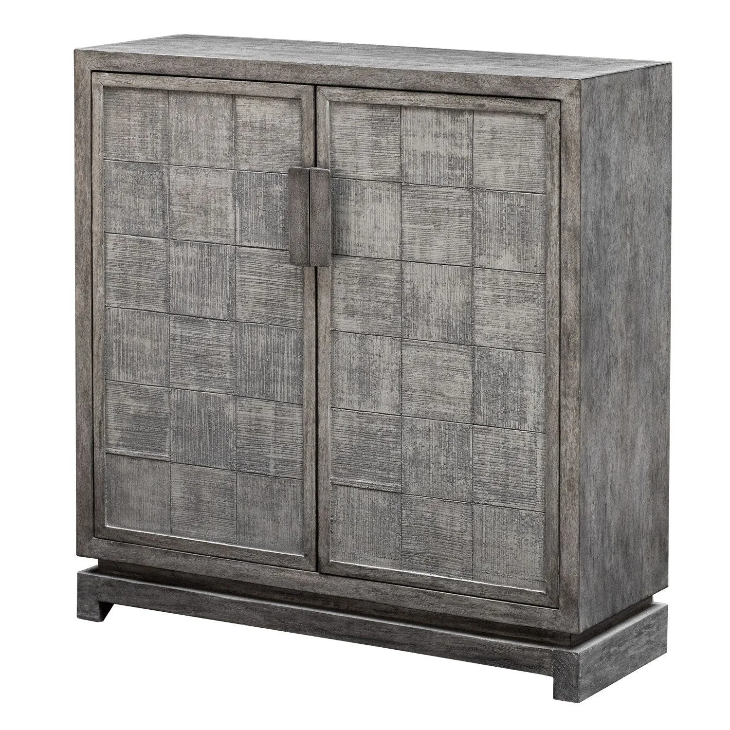 Hamadi Distressed Gray 2 Door Cabinet