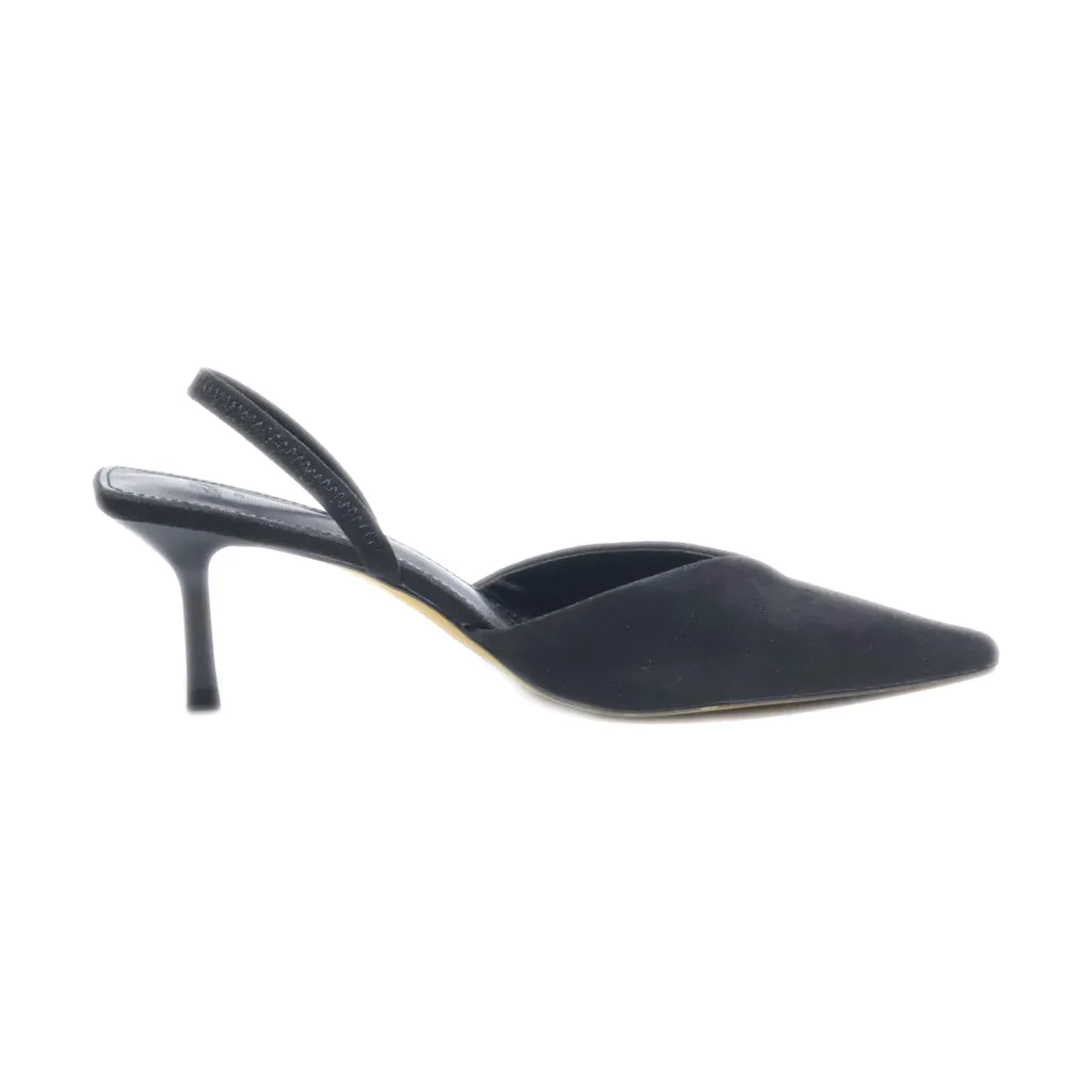 H&M High-Heel Shoes Suede Black Colour For Women