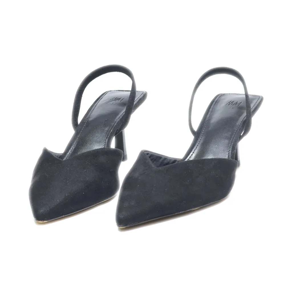 H&M High-Heel Shoes Suede Black Colour For Women