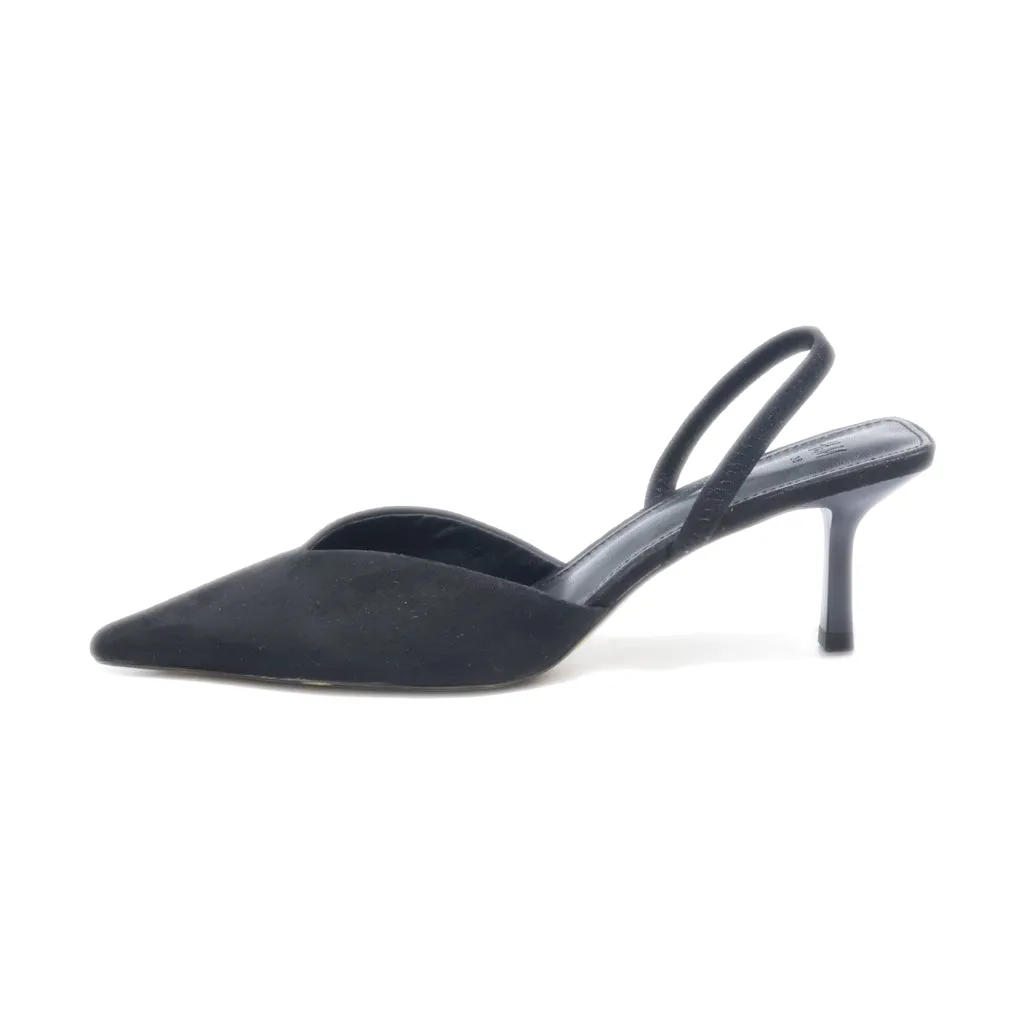 H&M High-Heel Shoes Suede Black Colour For Women