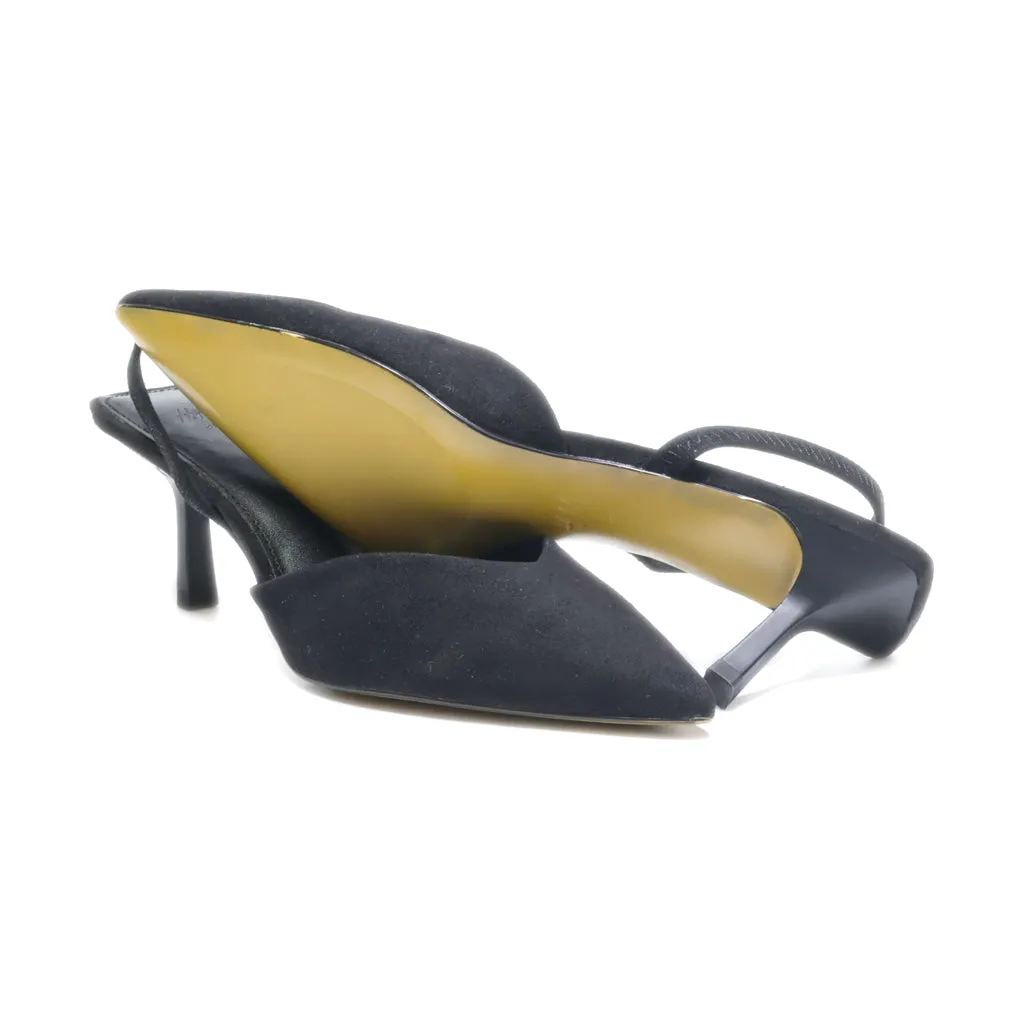 H&M High-Heel Shoes Suede Black Colour For Women