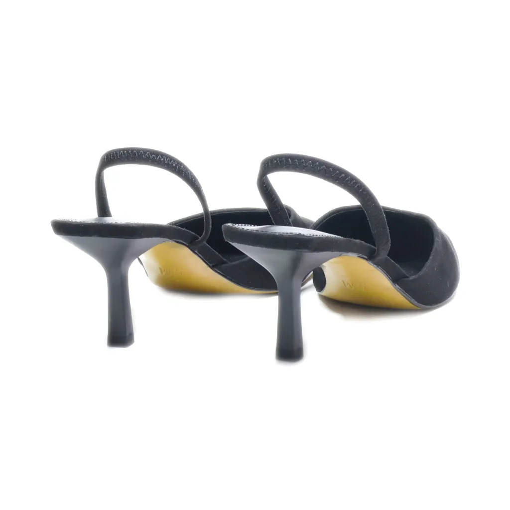 H&M High-Heel Shoes Suede Black Colour For Women
