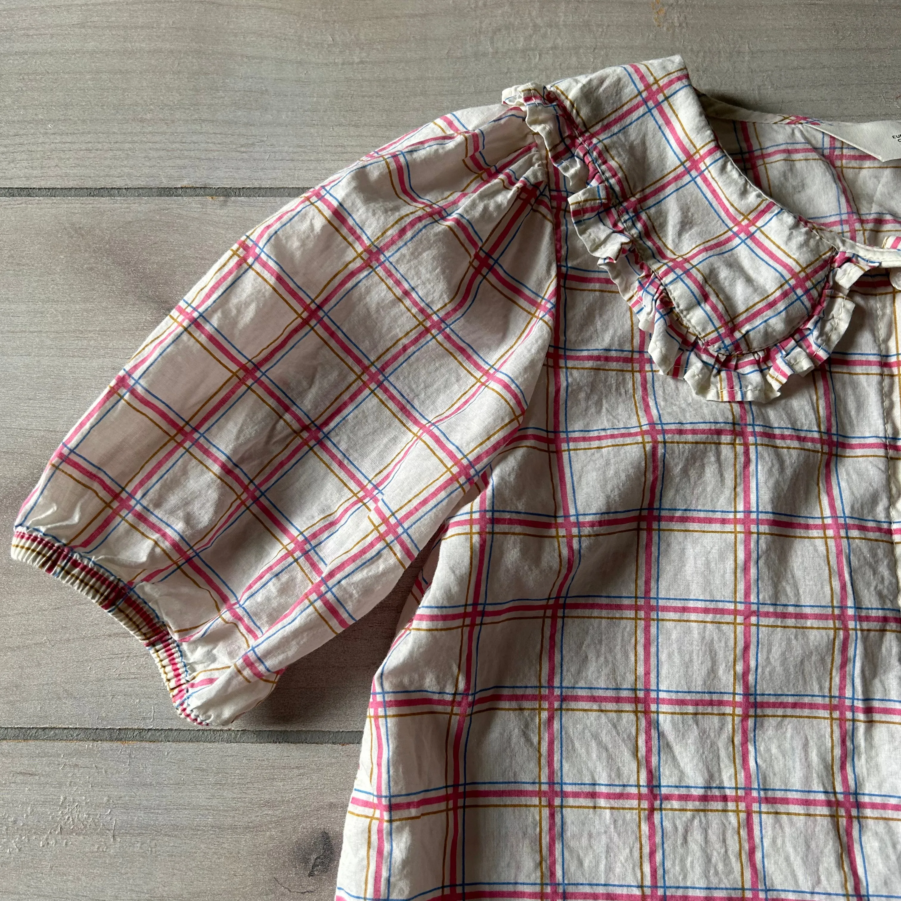 H&M Plaid Big Collar Cotton Shirt