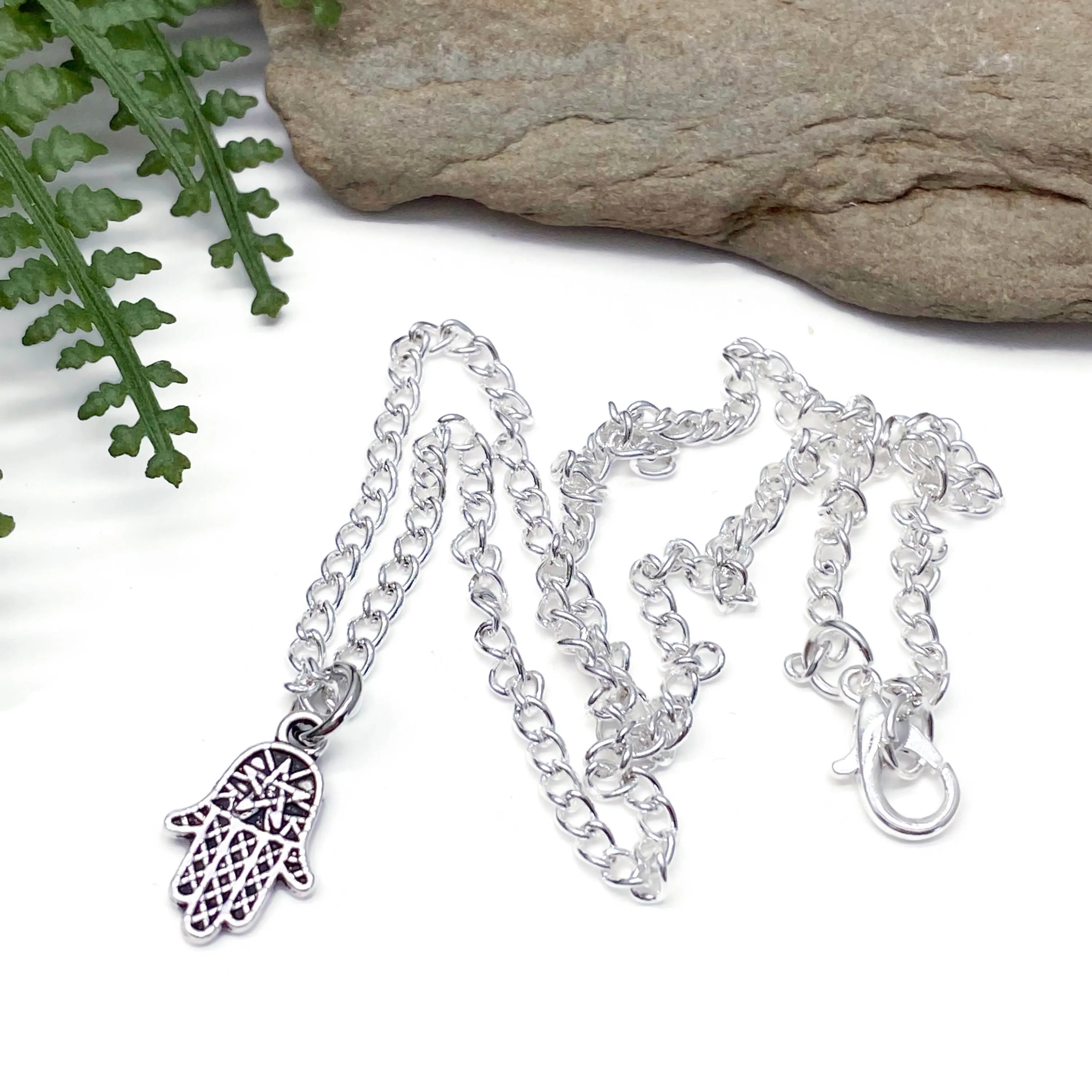 Hamsa Hand Charm Pendant Necklace