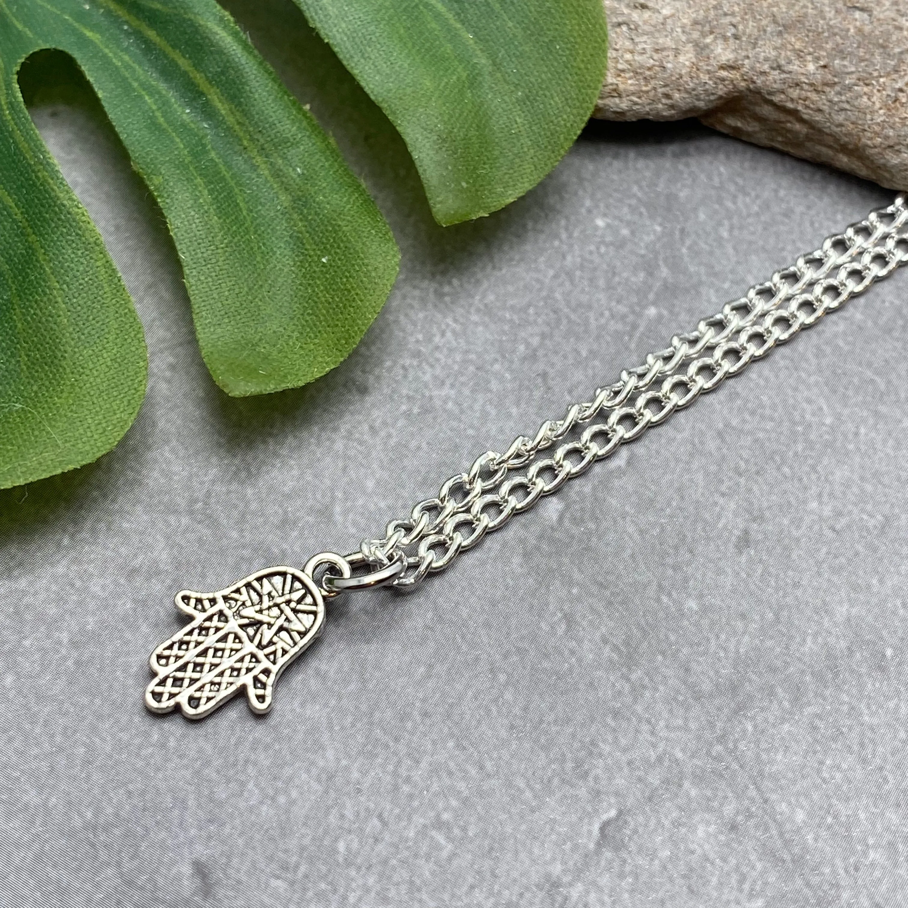 Hamsa Hand Charm Pendant Necklace