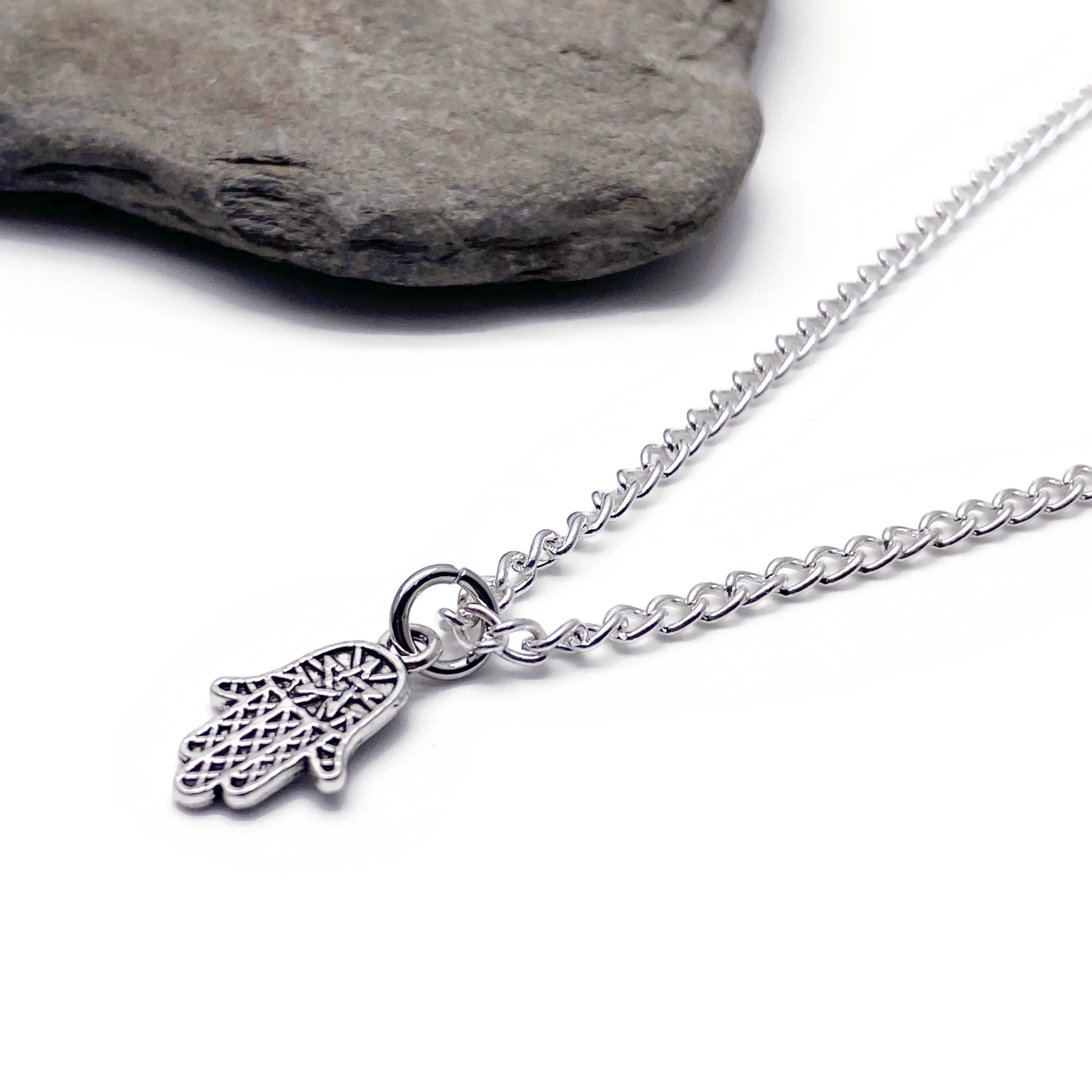 Hamsa Hand Charm Pendant Necklace
