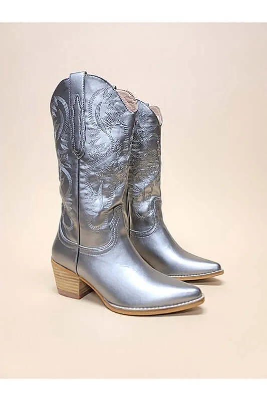 Hanan Embroidery Western Cowboy Boots