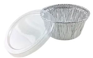 Handi-Foil 4 oz. Aluminum Foil Utility Cup  w/Clear Plastic Lid 200/PK