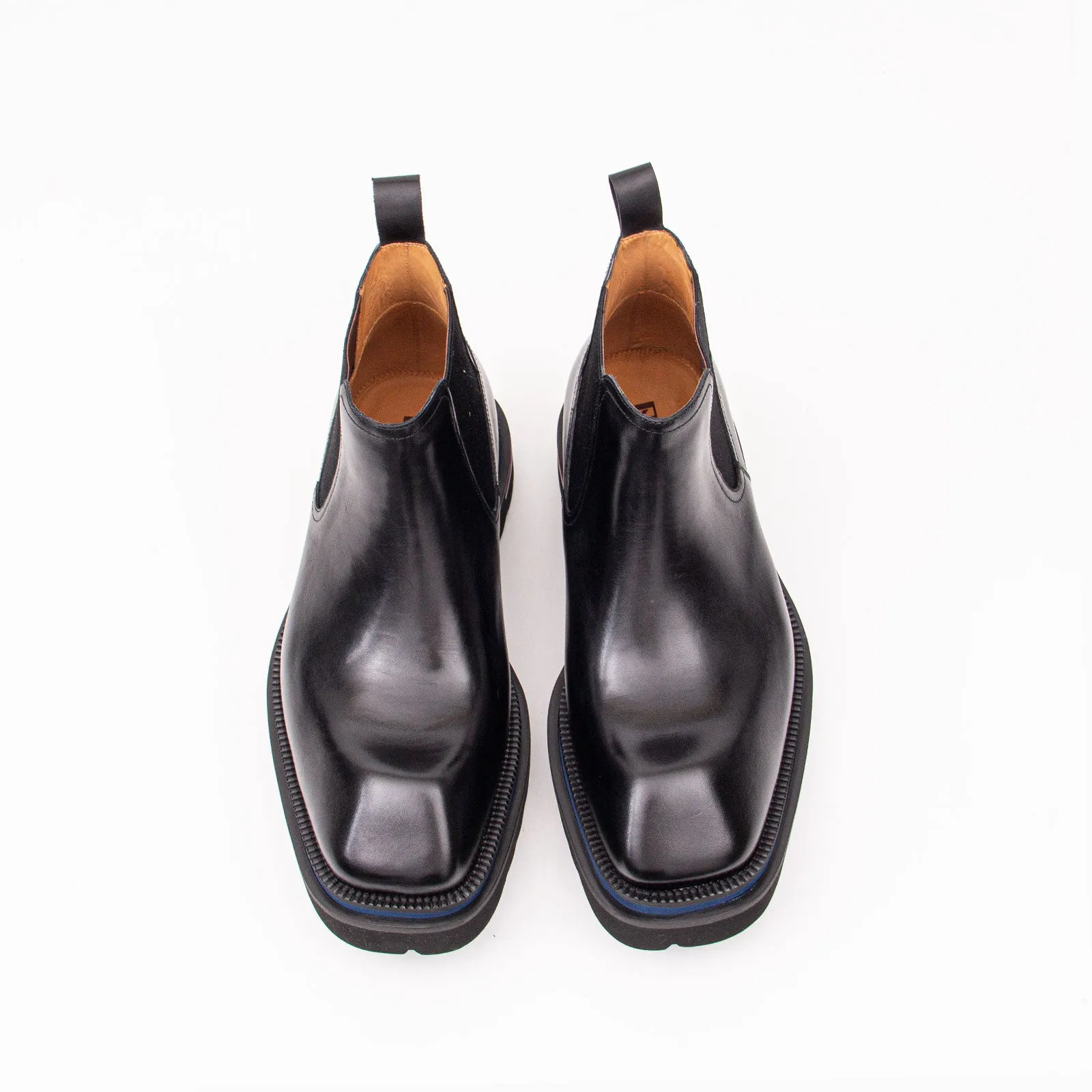 Handmade black calfskin Chelsea boots