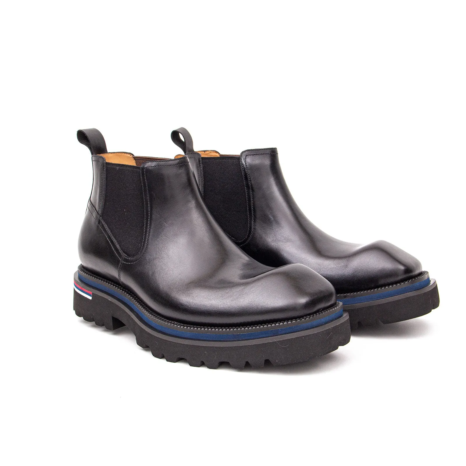 Handmade black calfskin Chelsea boots