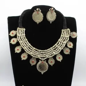 Handmade Coins Chokers And Earring and ring