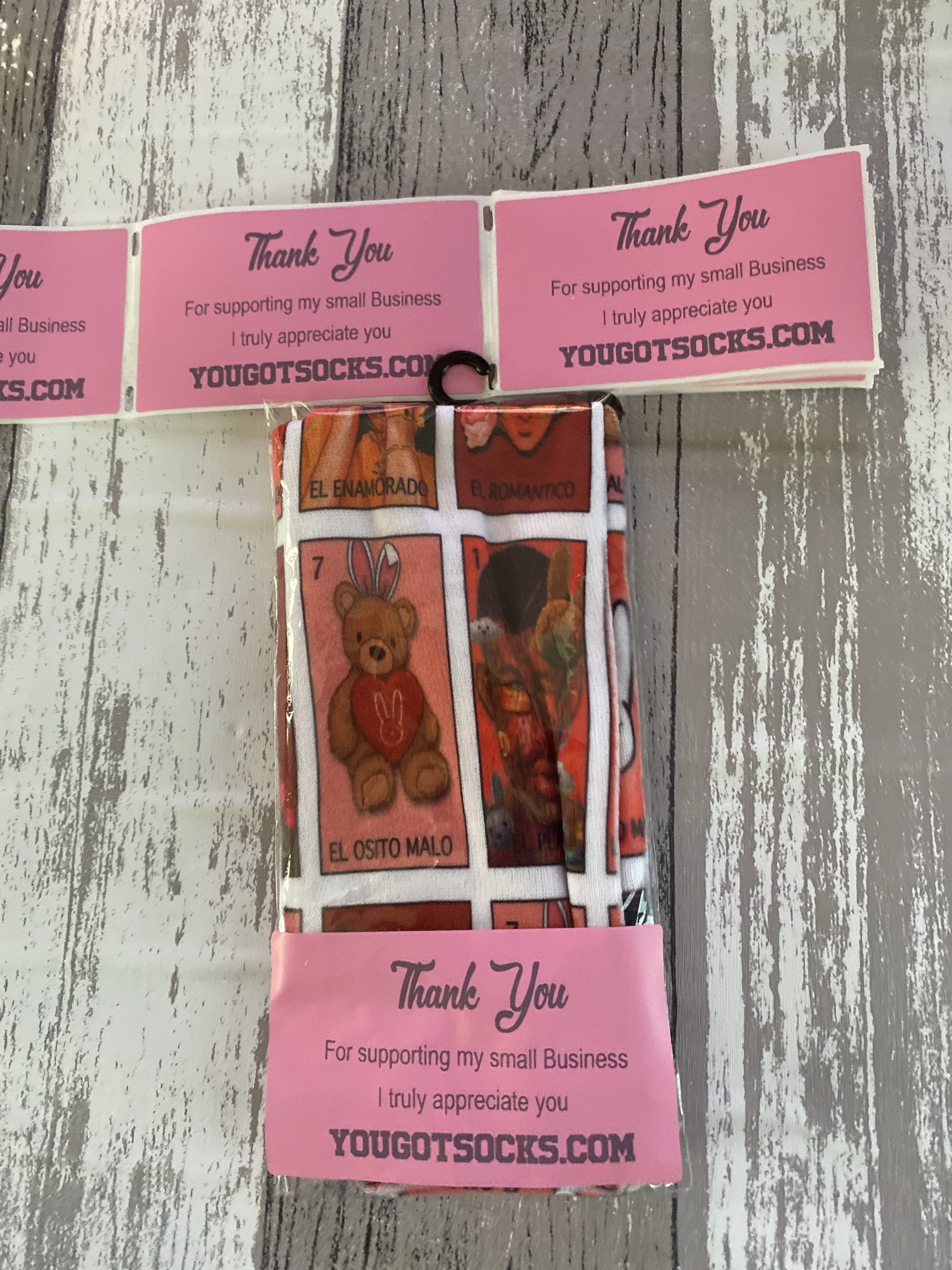 Happy Bad Bunny loteria fun dress socks [mexican theme]