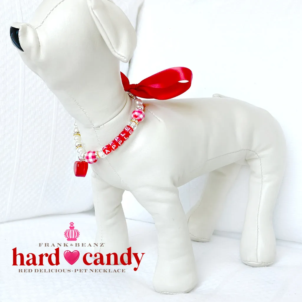 Hard Candy Red Delicious Dog Necklace Dog Collar Cat Necklace Luxury Pet Jewelry