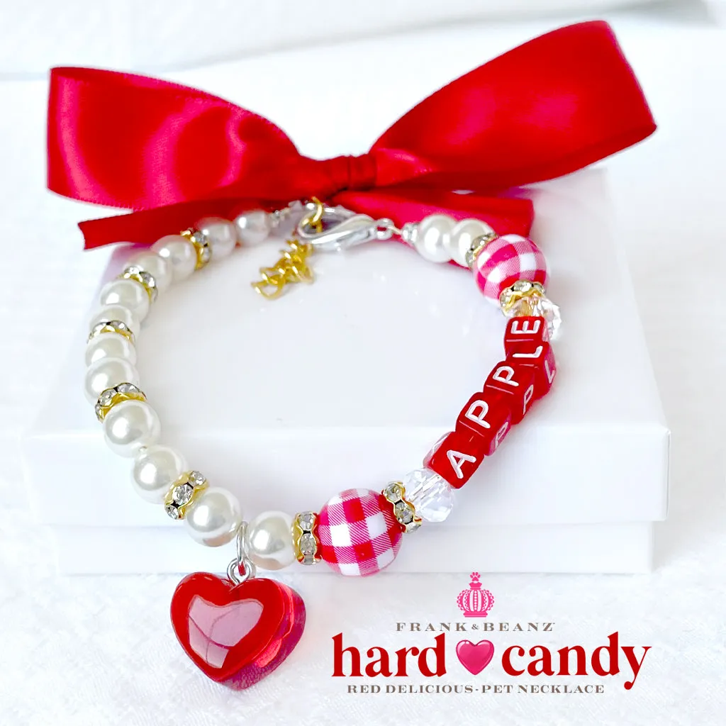 Hard Candy Red Delicious Dog Necklace Dog Collar Cat Necklace Luxury Pet Jewelry