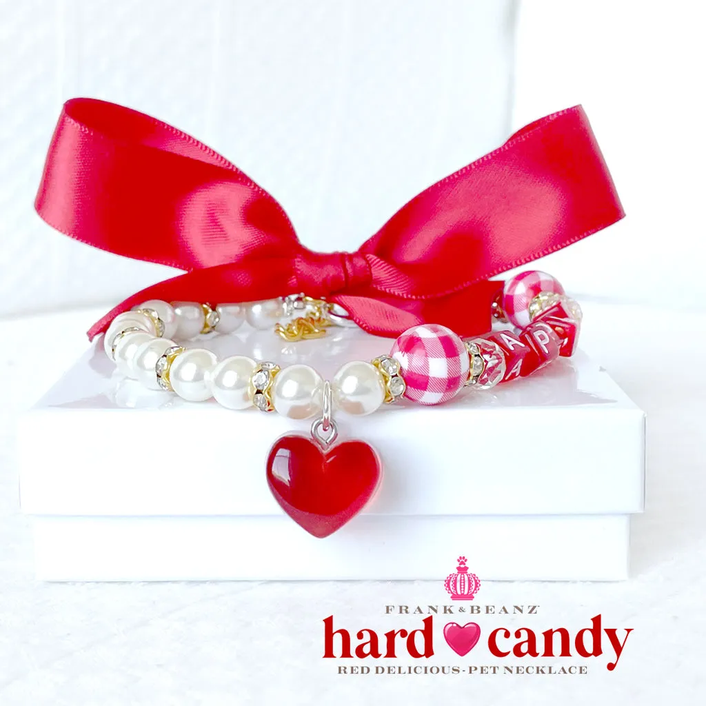 Hard Candy Red Delicious Dog Necklace Dog Collar Cat Necklace Luxury Pet Jewelry