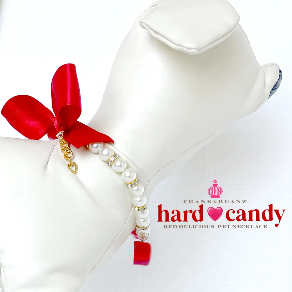 Hard Candy Red Delicious Dog Necklace Dog Collar Cat Necklace Luxury Pet Jewelry