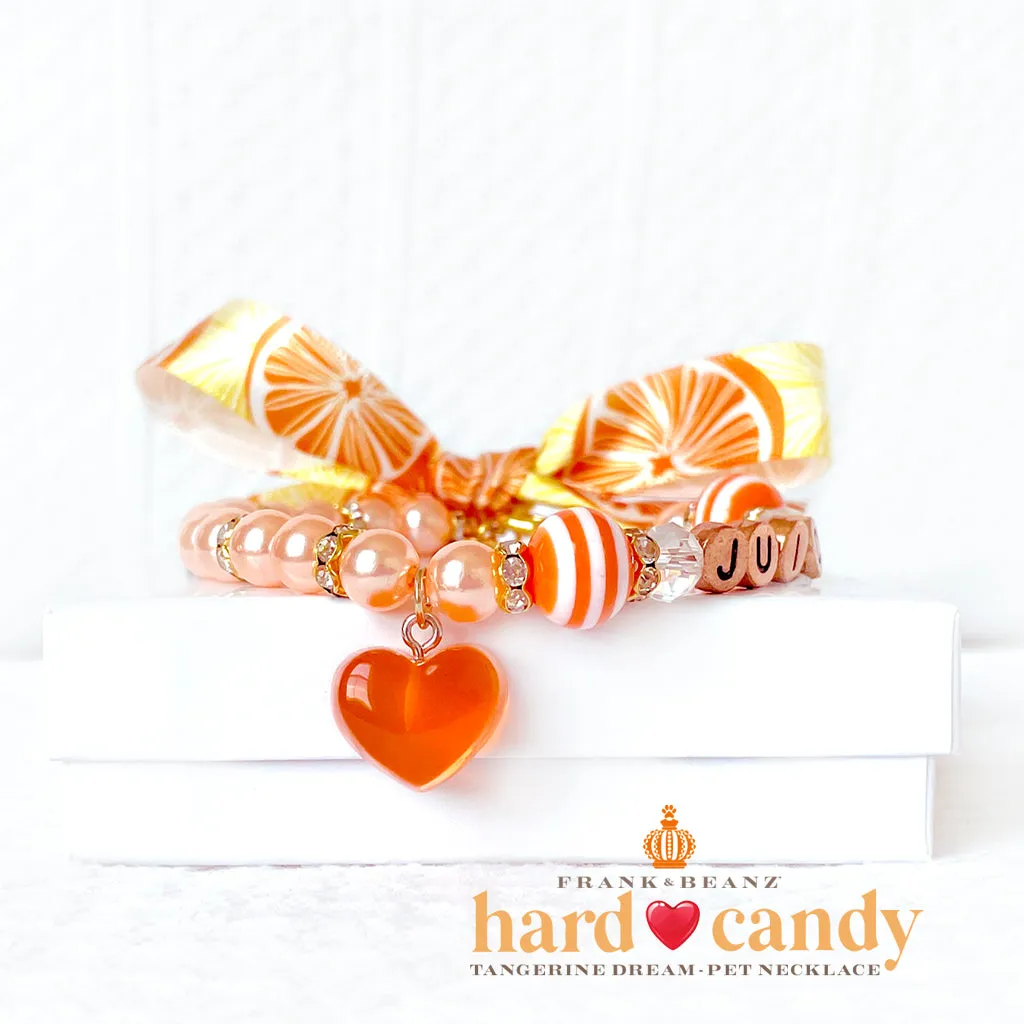 Hard Candy Tangerine Dream Dog Necklace Dog Collar Cat Necklace Luxury Pet Jewelry