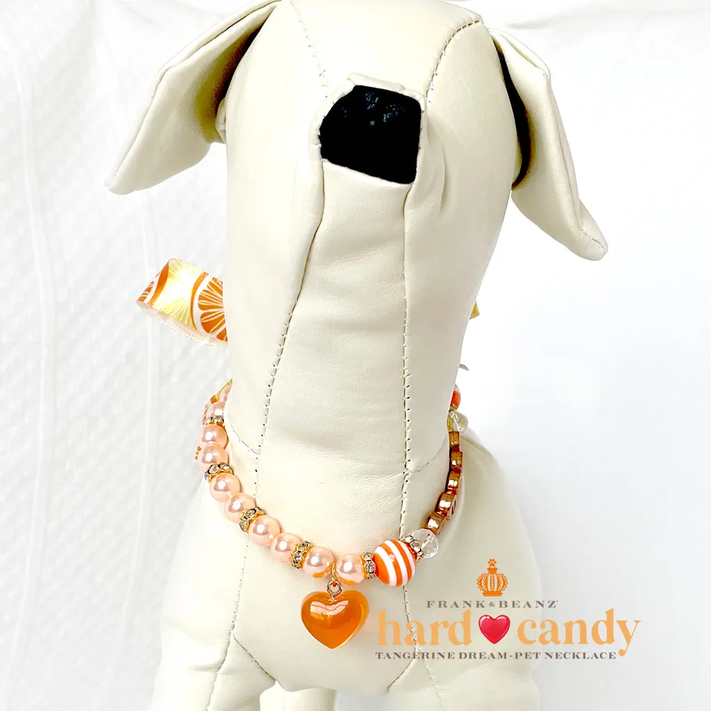 Hard Candy Tangerine Dream Dog Necklace Dog Collar Cat Necklace Luxury Pet Jewelry