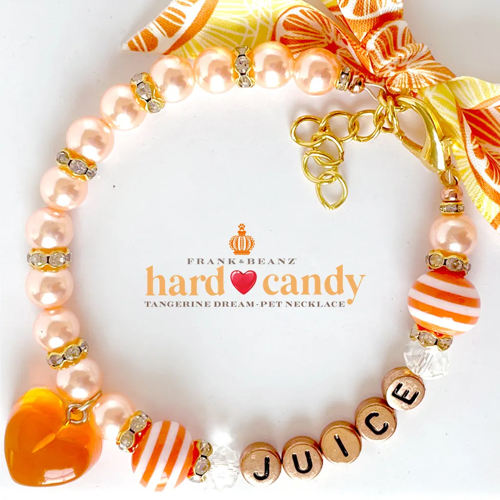 Hard Candy Tangerine Dream Dog Necklace Dog Collar Cat Necklace Luxury Pet Jewelry